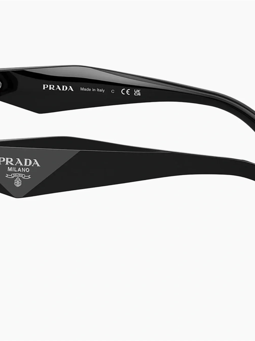 Prada Black Geometric Oversized Sunglasses